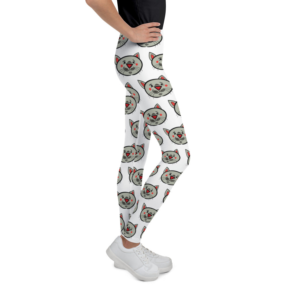 Funny Cartoon Cat Face Leggings, No. 0502
