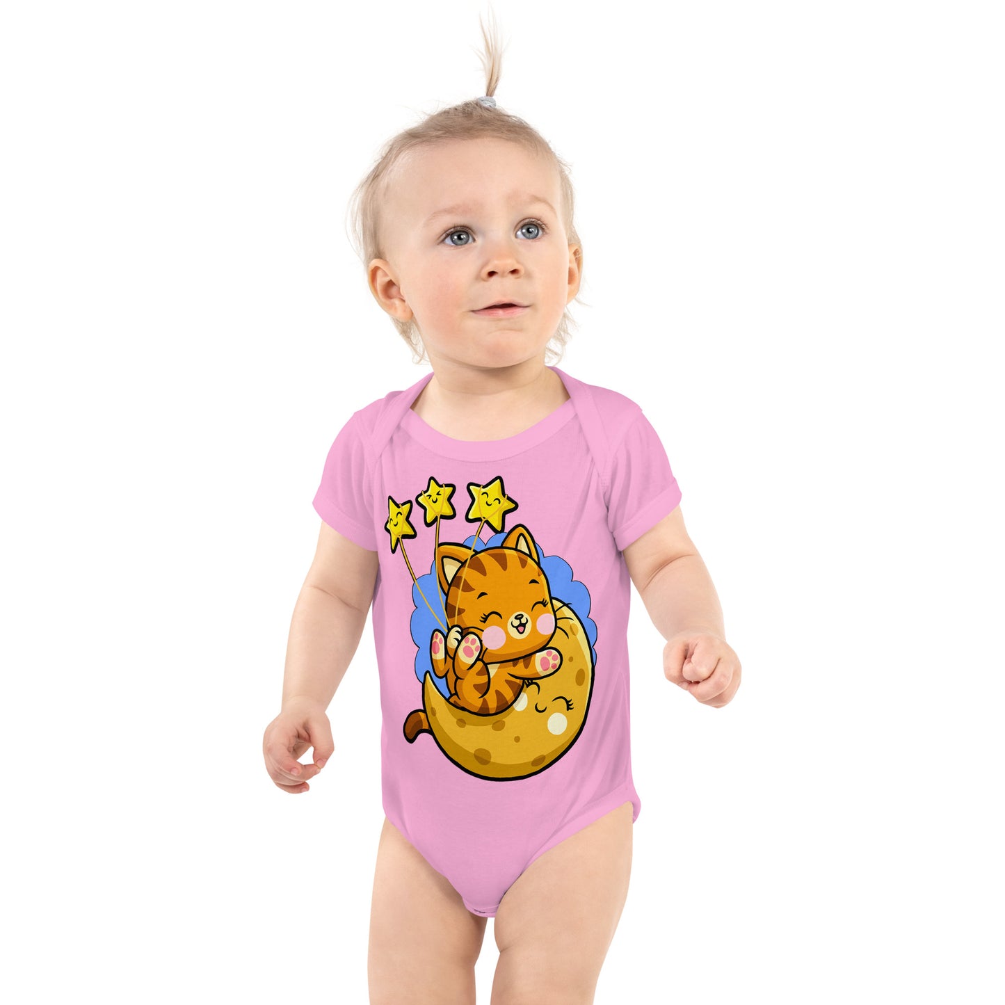 Funny Cat Playing on the Moon Bodysuit, No. 0401