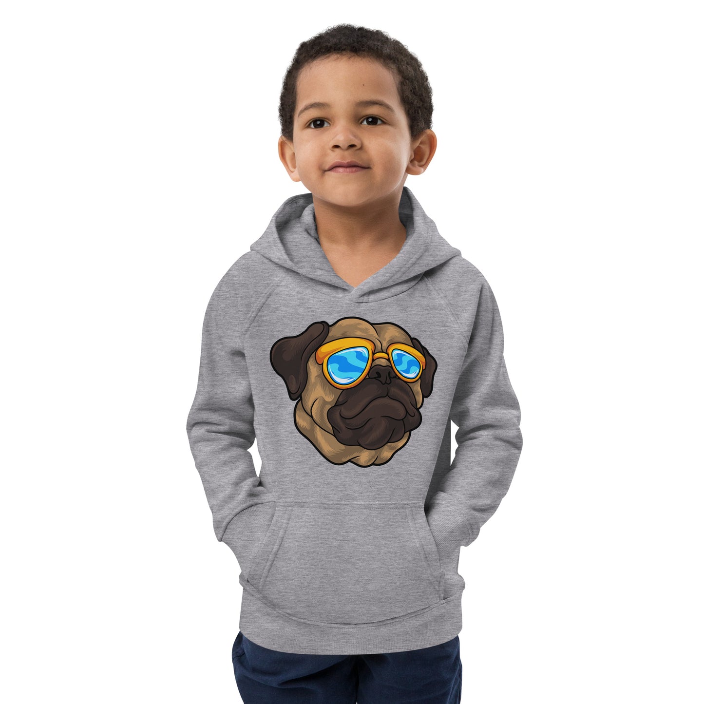 Pug Dog Portrait Hoodie, No. 0549