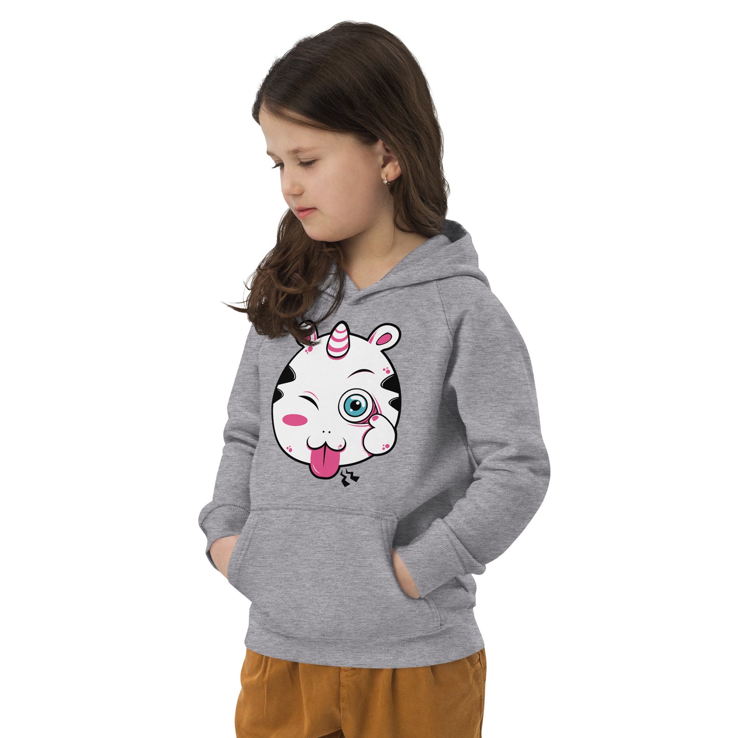 Comic Unicorn Face Hoodie, No. 0053