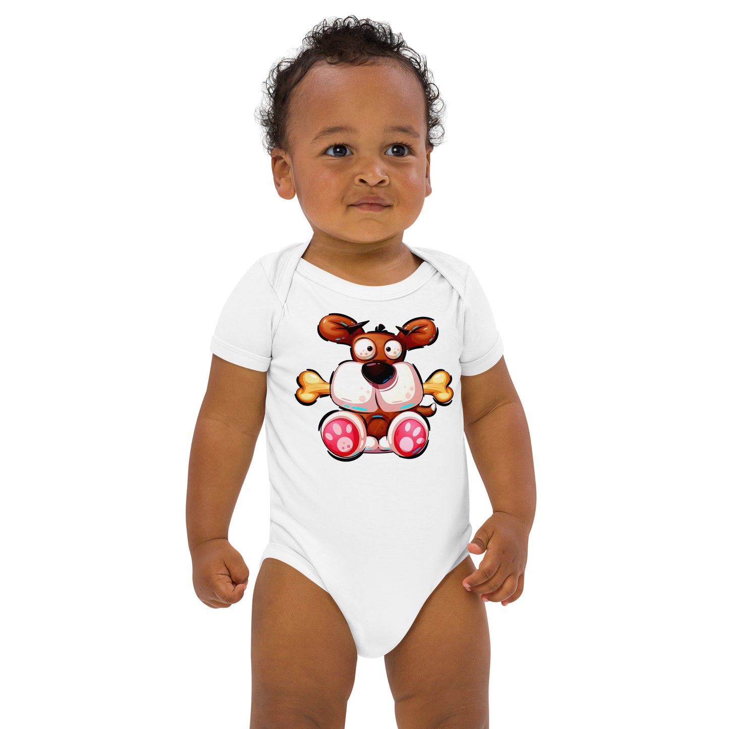 Funny Puppy Dog with Bone Bodysuit, No. 0443