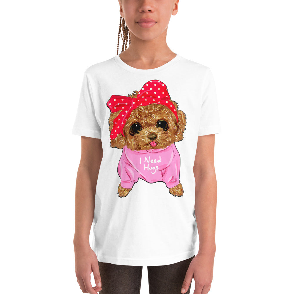 Cute Dog Puppy Needs a Hug T-shirt, No. 0296
