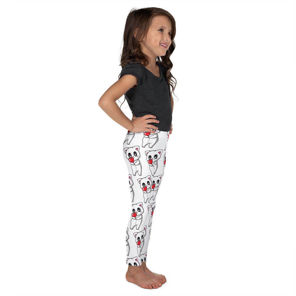 Cute Cat with Heart, Leggings, No. 0166