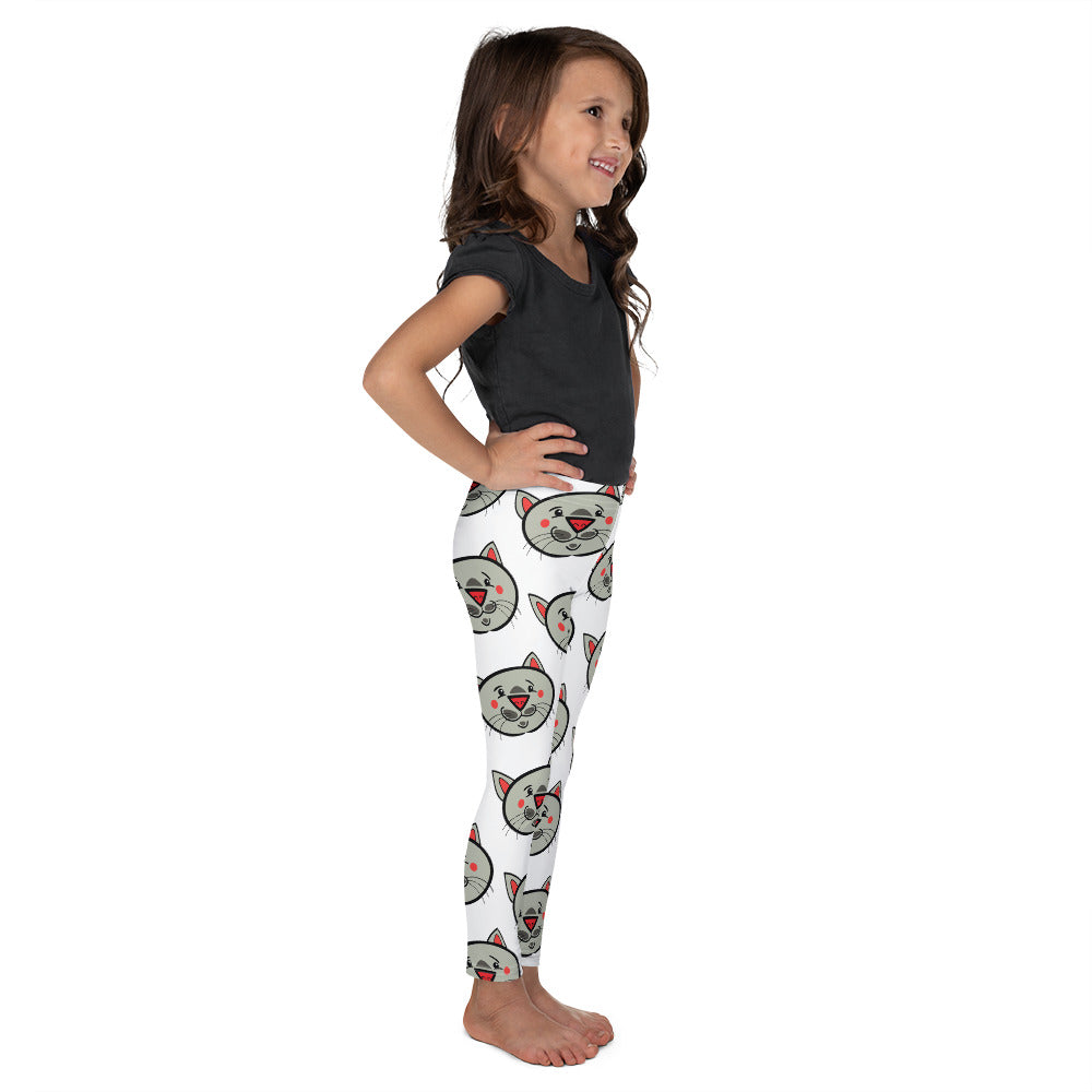 Funny Cartoon Cat Face Leggings, No. 0502