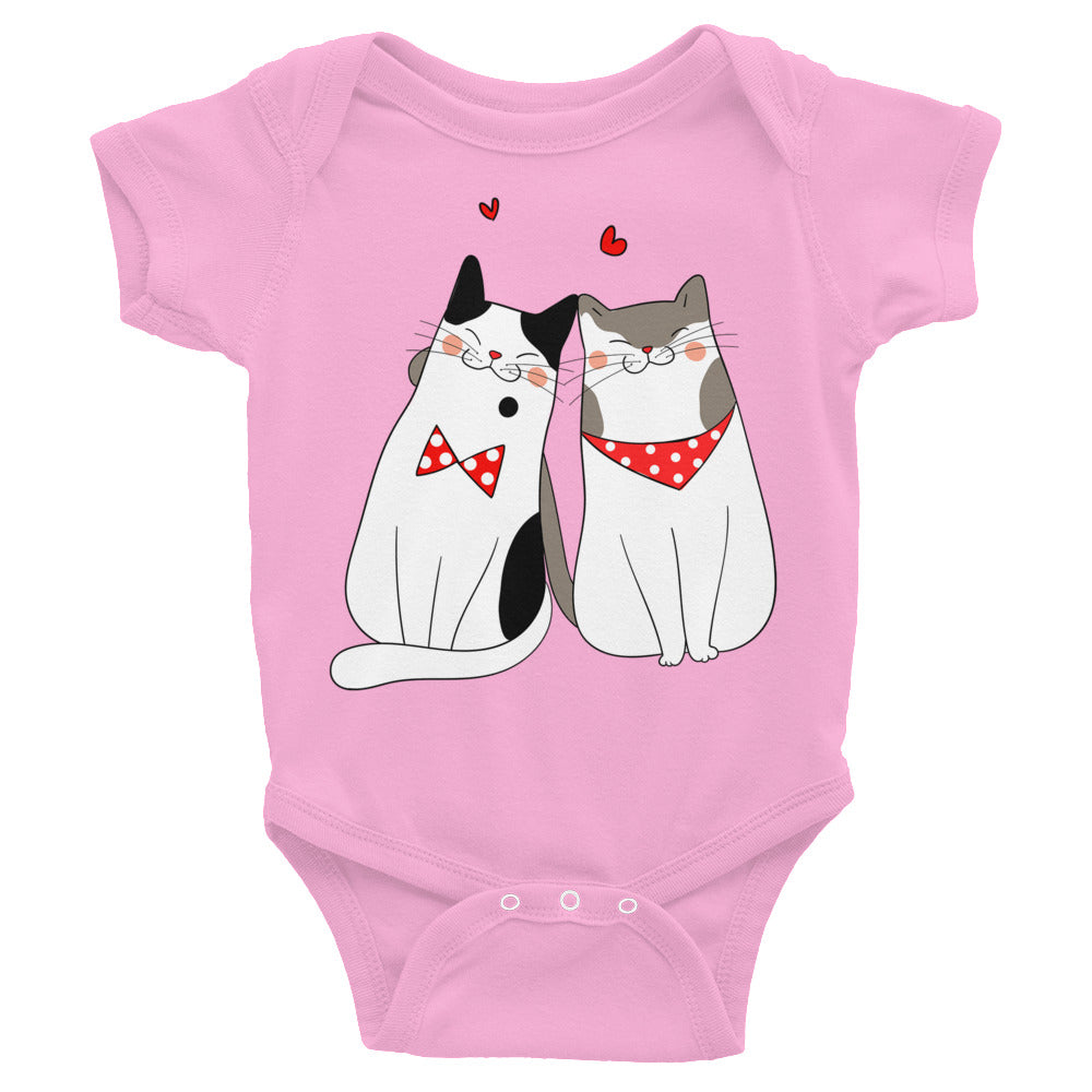 Cute Kitten Cats in Love, Bodysuits, No. 0207
