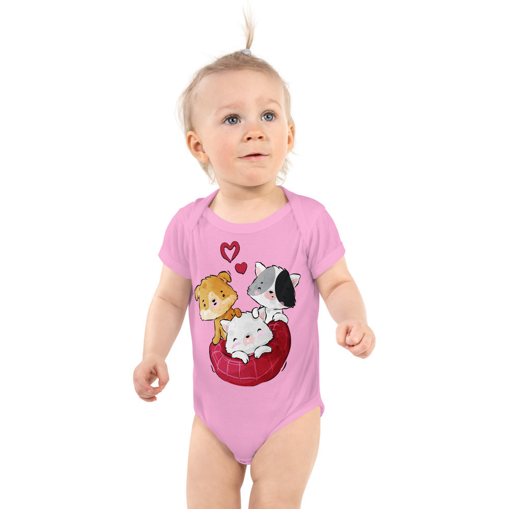 Cute Kitten Cats Playing, Bodysuits, No. 0307