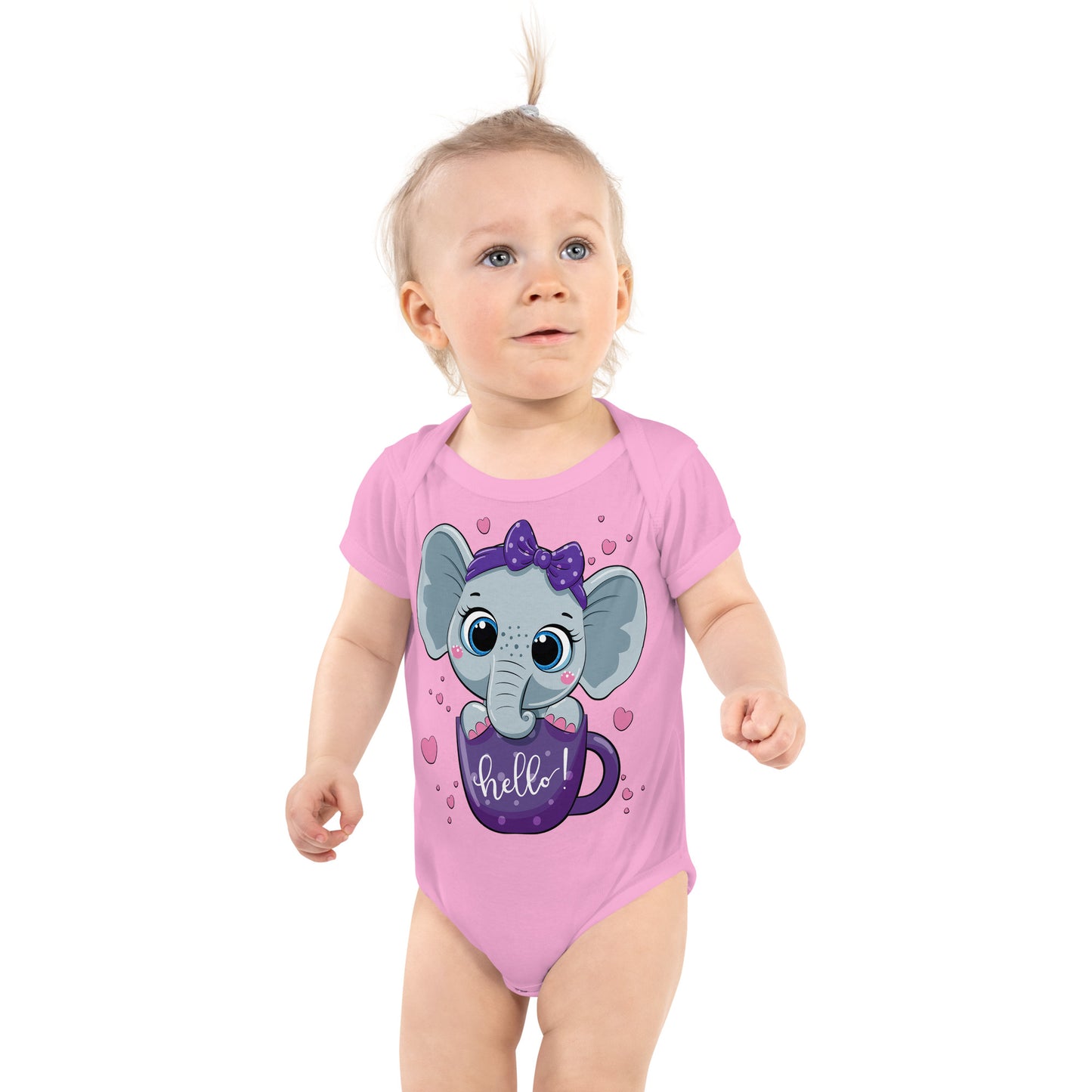 Baby Elephant inside Cup Bodysuit, No. 0047