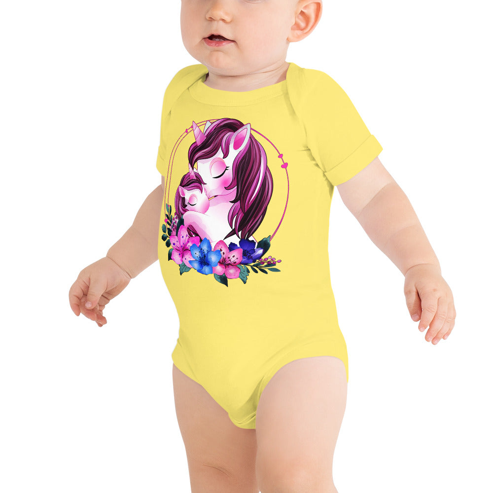 Unicorn Mom and Baby, Bodysuits, No. 0087
