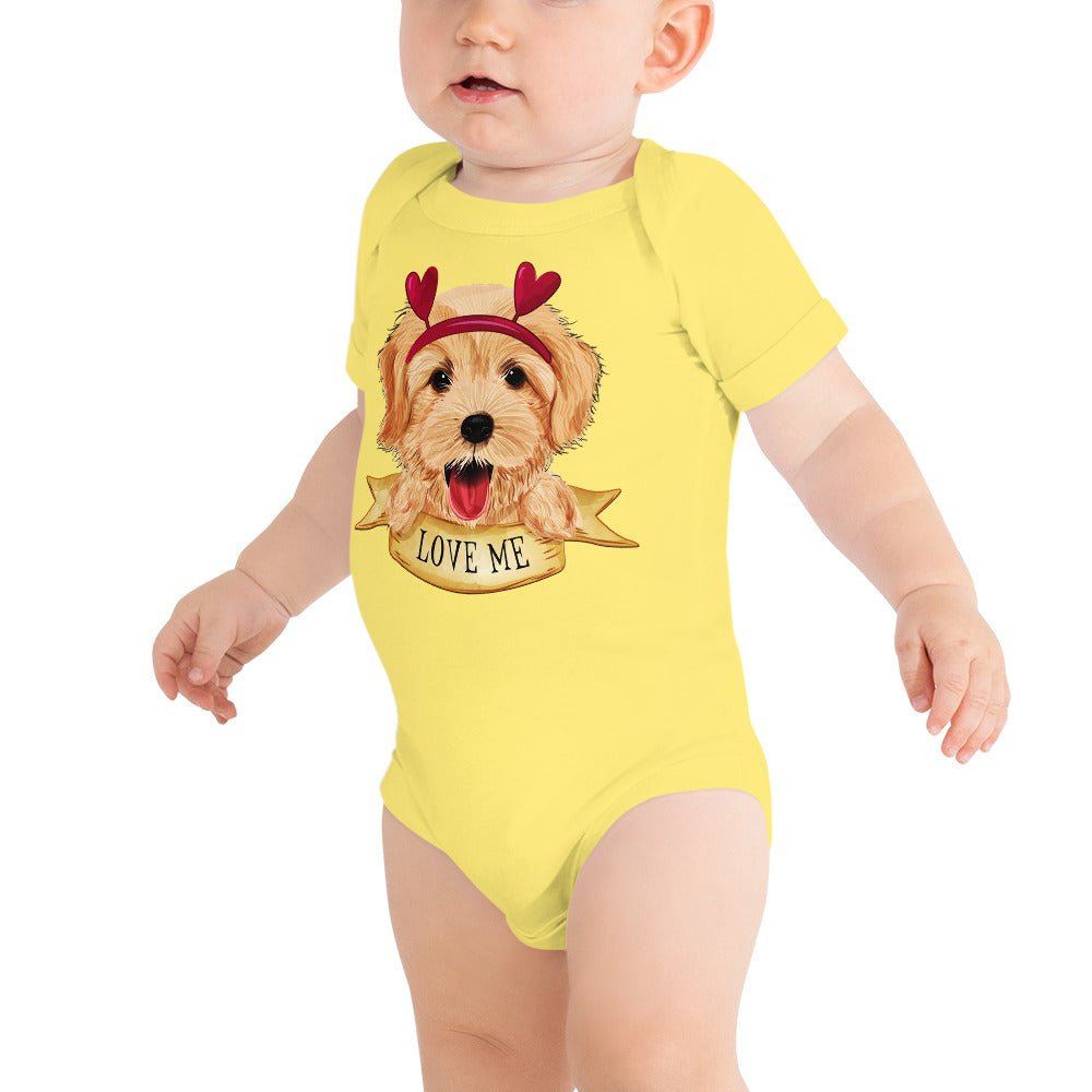 Cute Golden Retriever Dog, Bodysuits, No. 0303