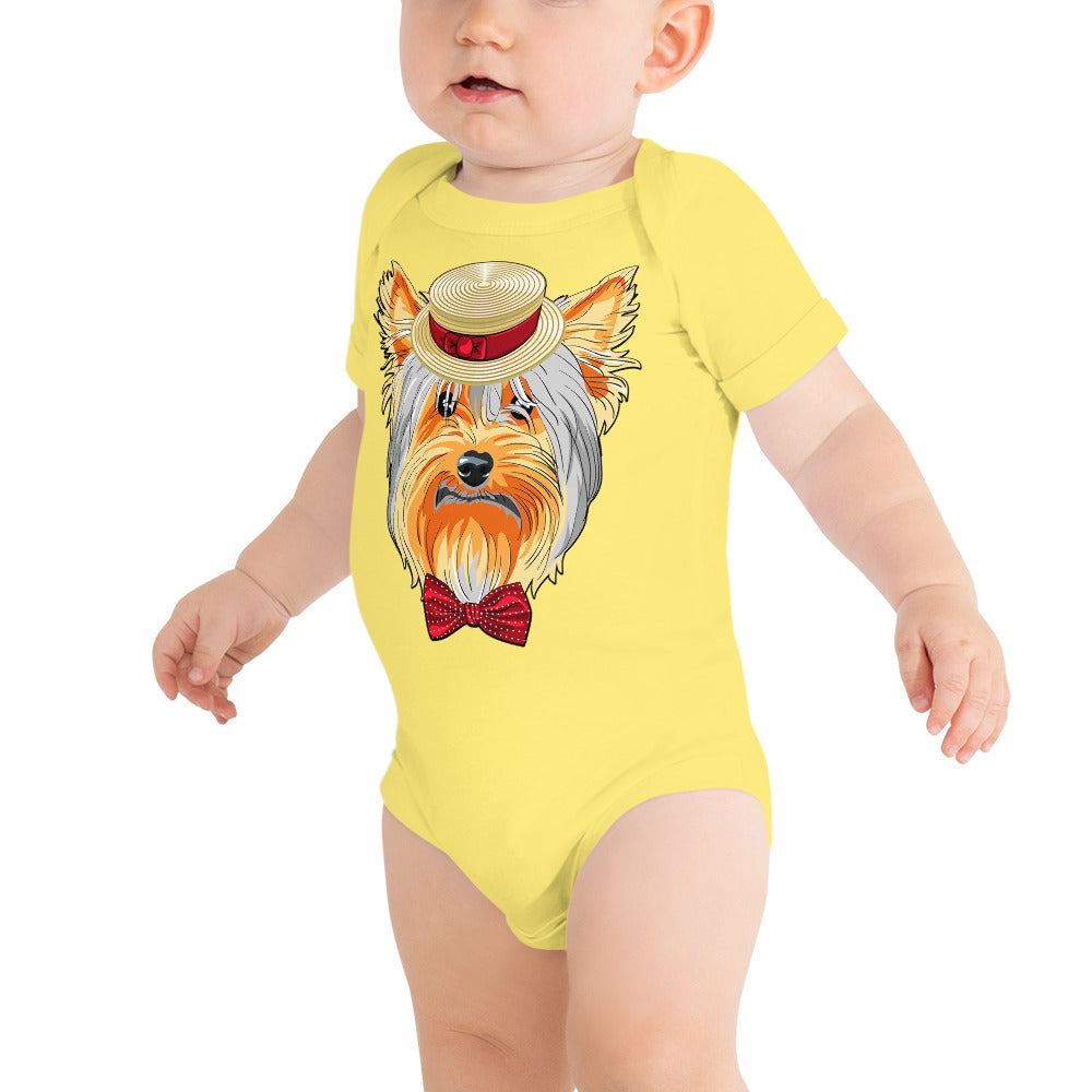 Dog with beige hut, Bodysuits, No. 0236