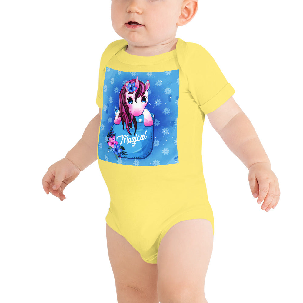 Unicorn inside Pocket, Bodysuits, No. 0090