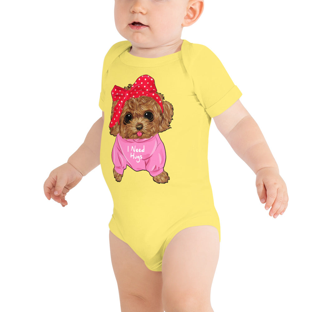 Cute Dog Puppy Needs a Hug, Bodysuits, No. 0296