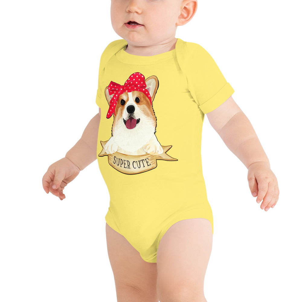 Super Cute Corgi Dog, Bodysuits, No. 0495