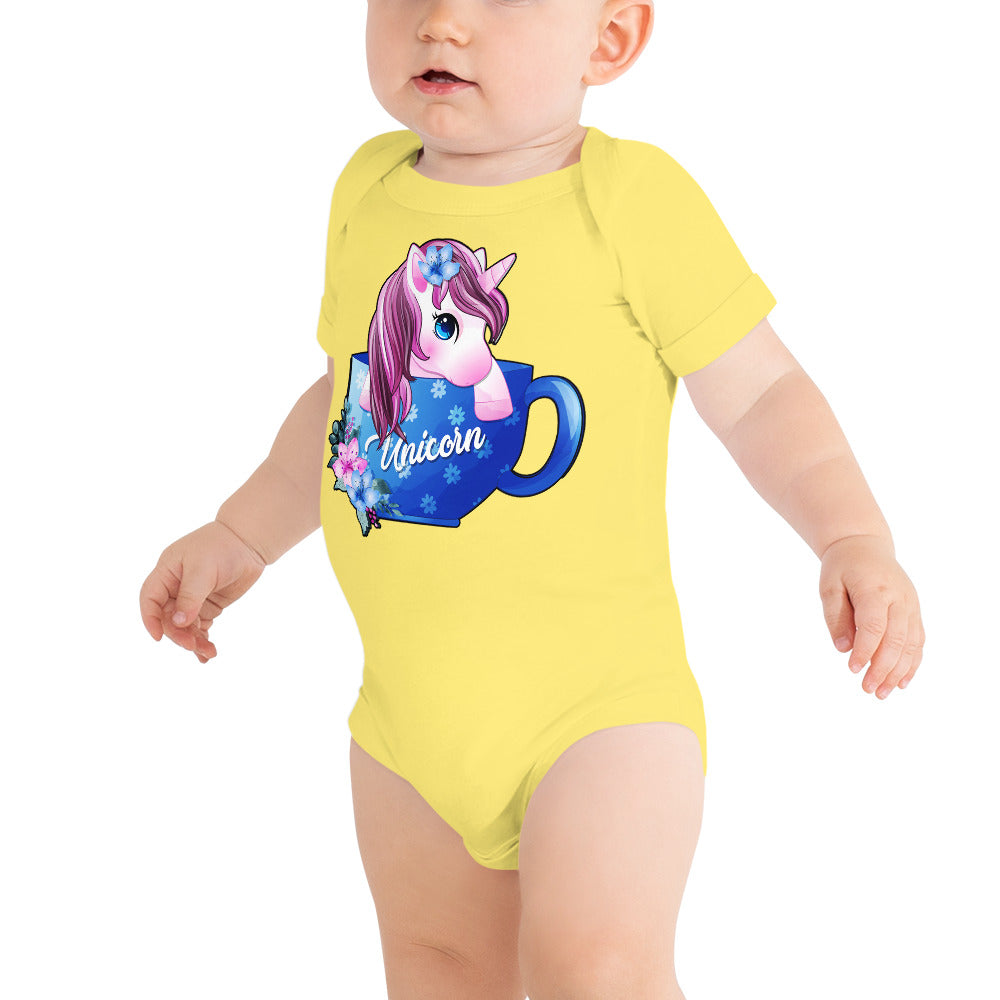 Unicorn inside Coffee Cup, Bodysuits, No. 0094