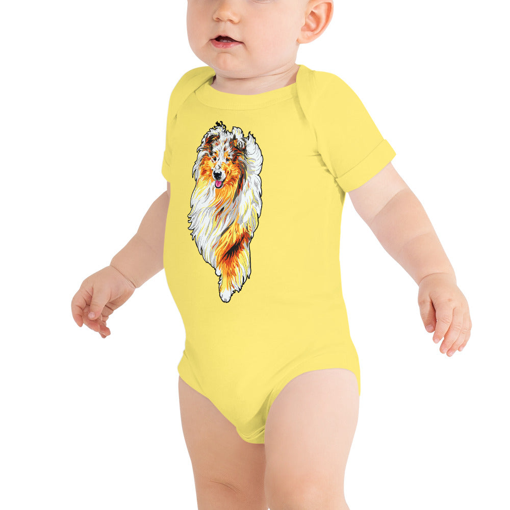 Rough Collie Dog, Bodysuits, No. 0560