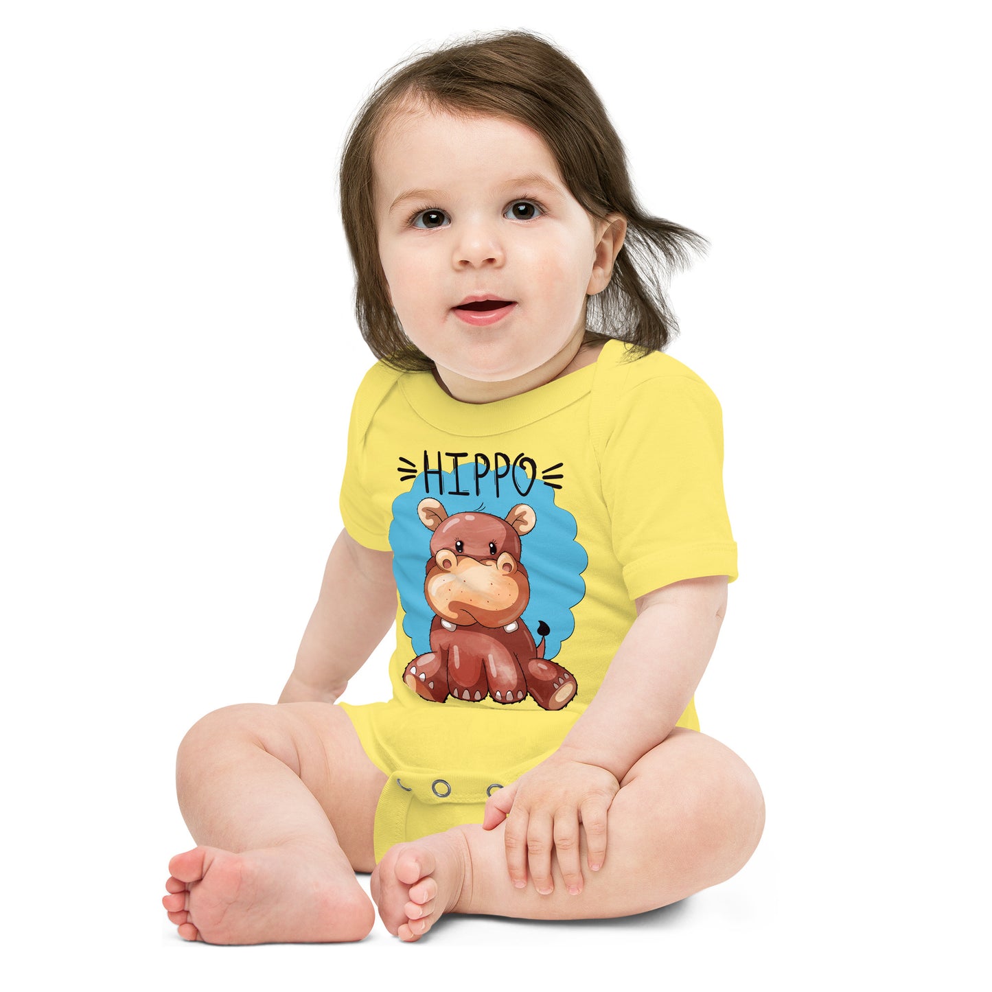 Cute Hippo Bodysuit, No. 0304