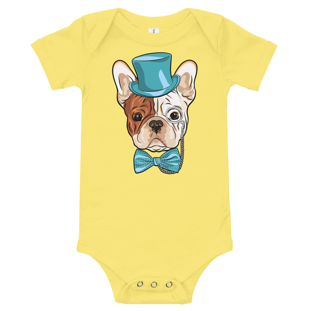 Gentleman French Bulldog Bodysuit, No. 0525