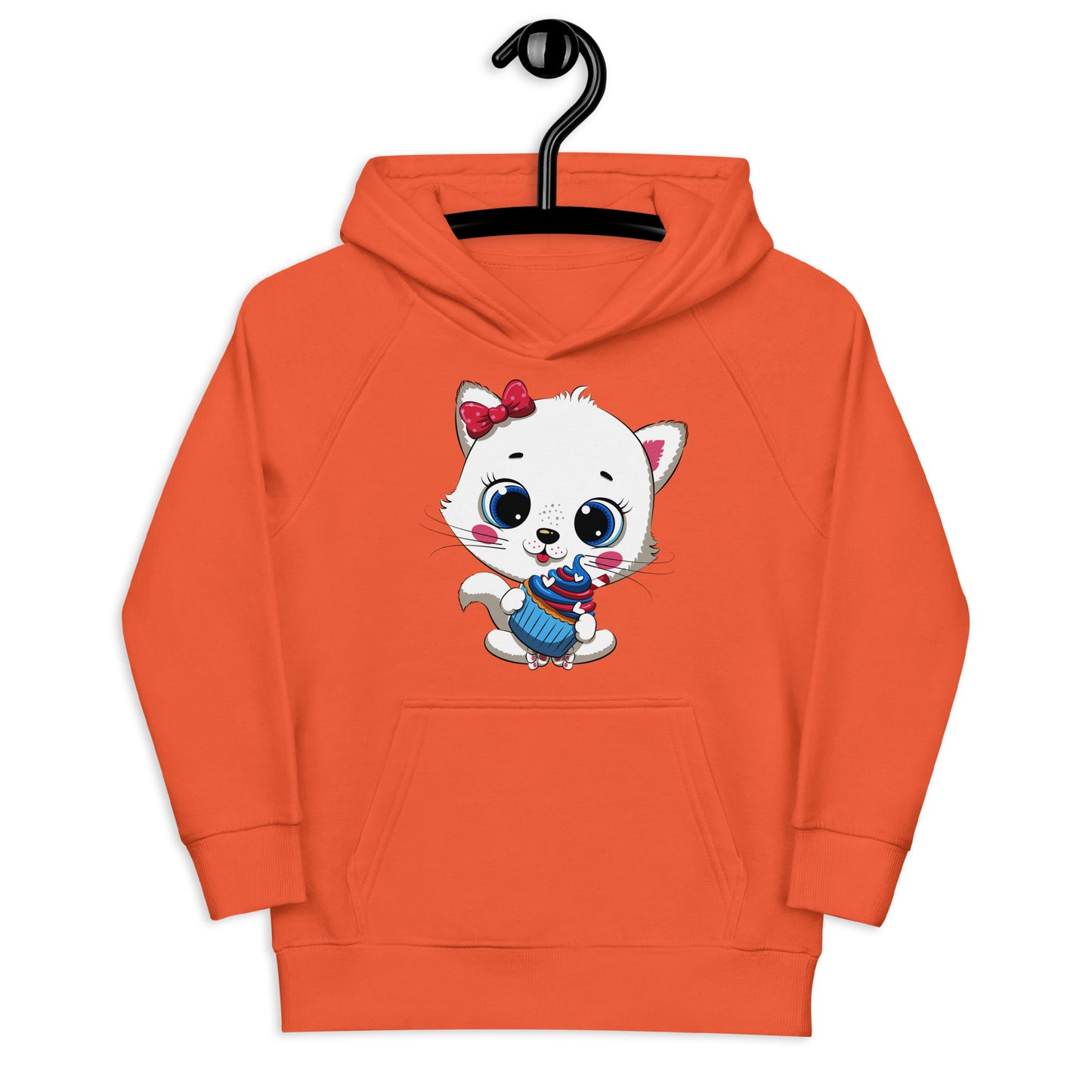 Cute Baby Cat Eating Cupcake Hoodie, No. 0267