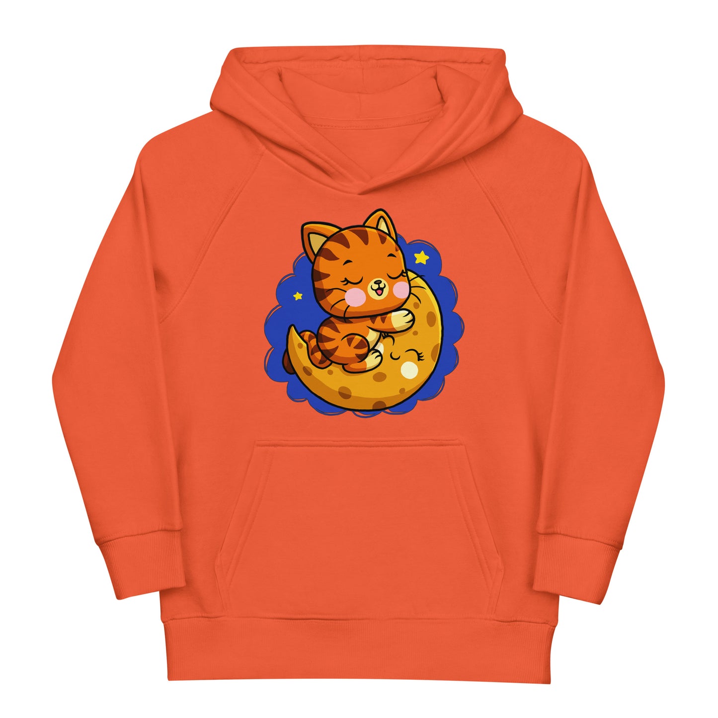 Cute Baby Cat Sleeping on the Moon Hoodie, No. 0272