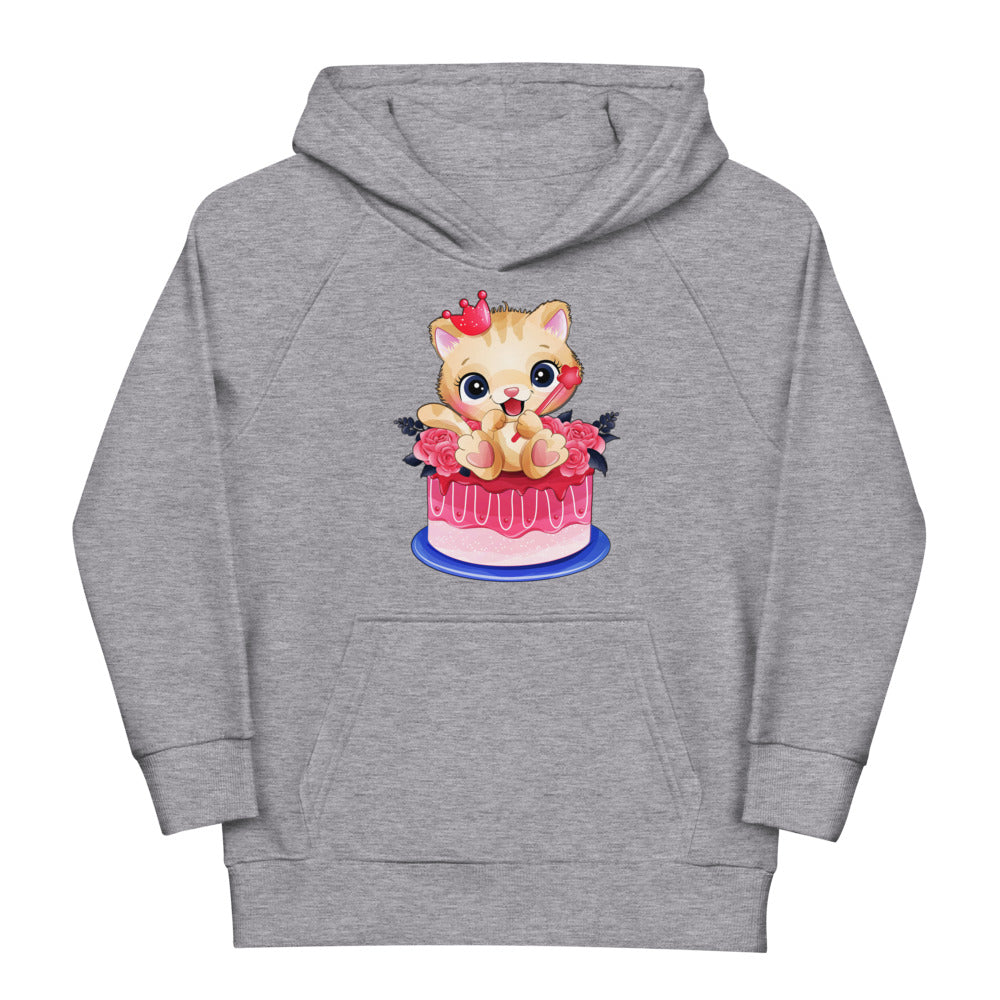 Lovely Baby Kitty Cat Sitting on Cake, Hoodies, No. 0465