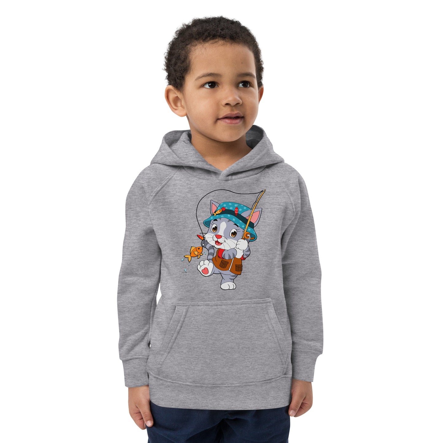 Cute Cat Fishing Hoodie, No. 0156