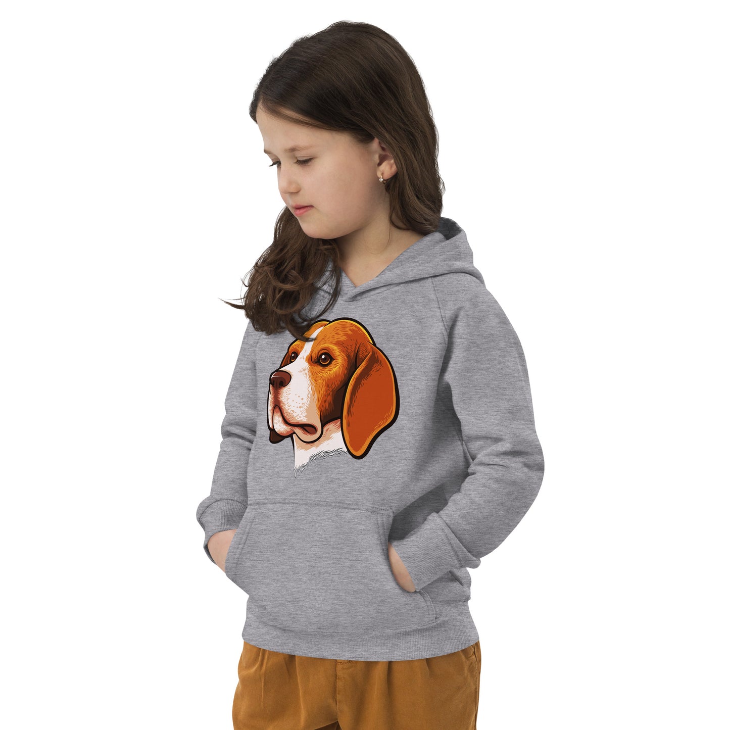 Beagle Dog Portrait Hoodie, No. 0105