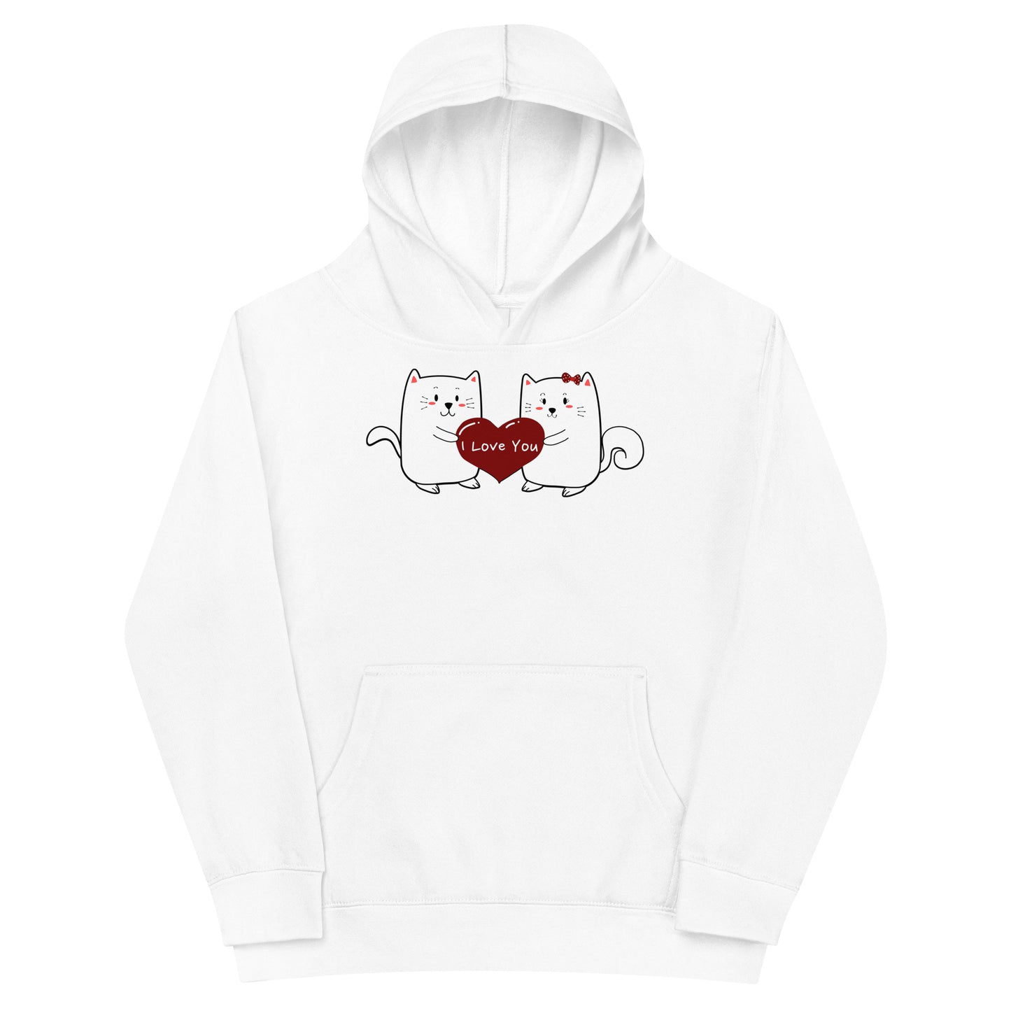 Cute Couple Cats in Love Hoodie, No. 0185