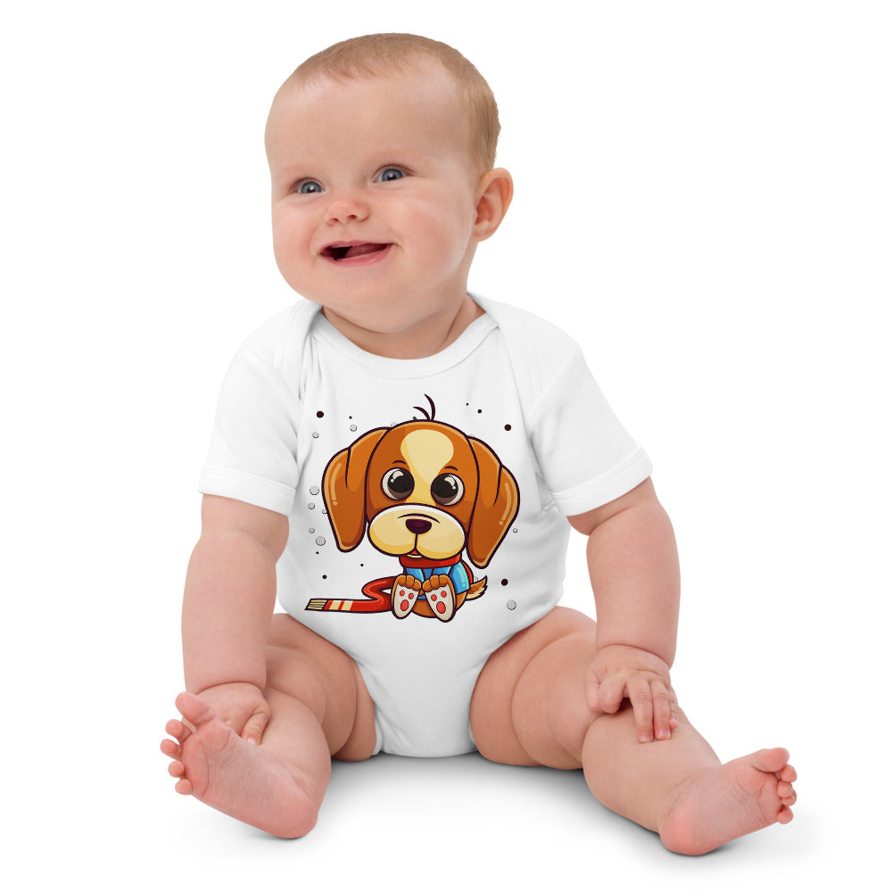 Cute Puppy Dog Wearing Winter Outfits, Bodysuits, No. 0372
