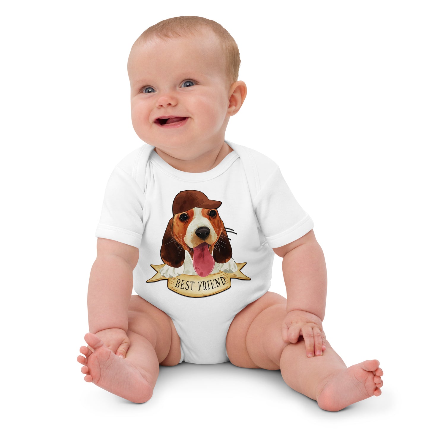 Cute Beagle Dog Bodysuit, No. 0279