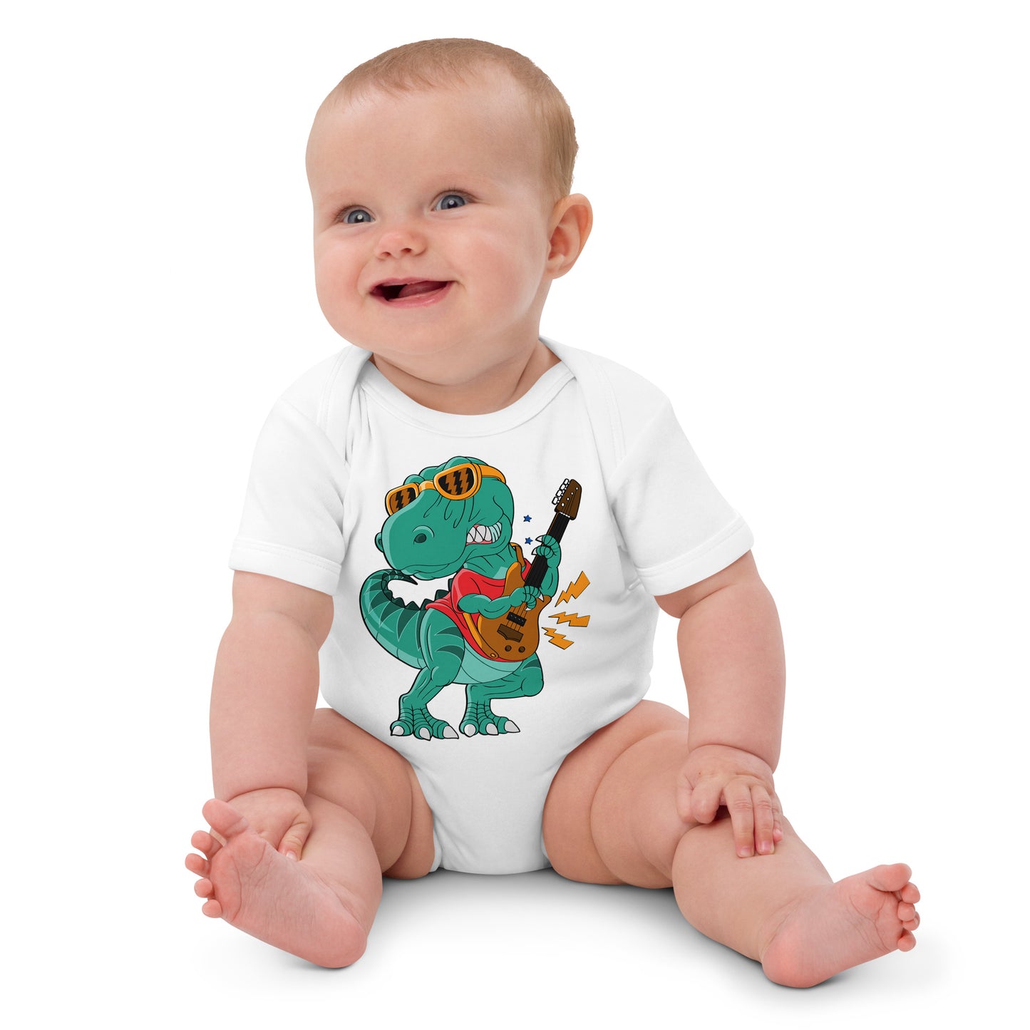 Cool Dinosaur Rock Star Bodysuit, No. 0258