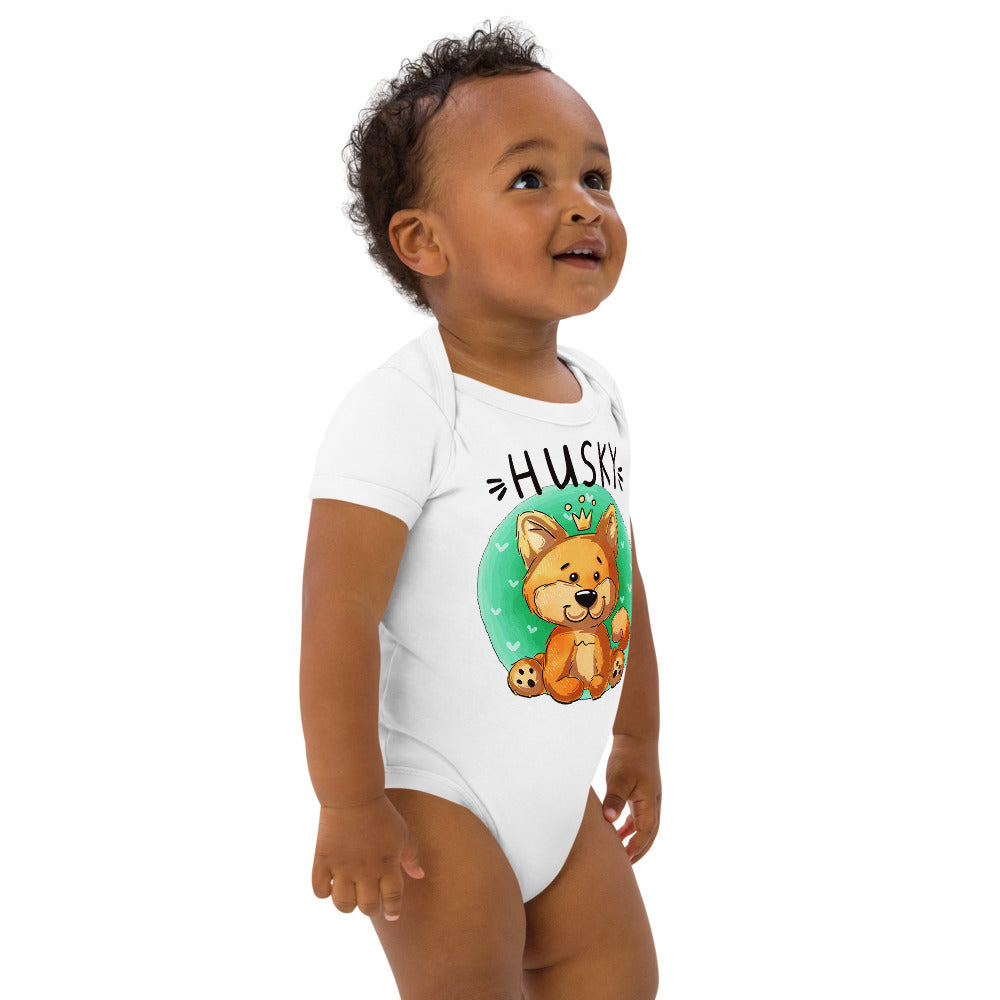 Lovely Husky Puppy Dog, Bodysuits, No. 0476