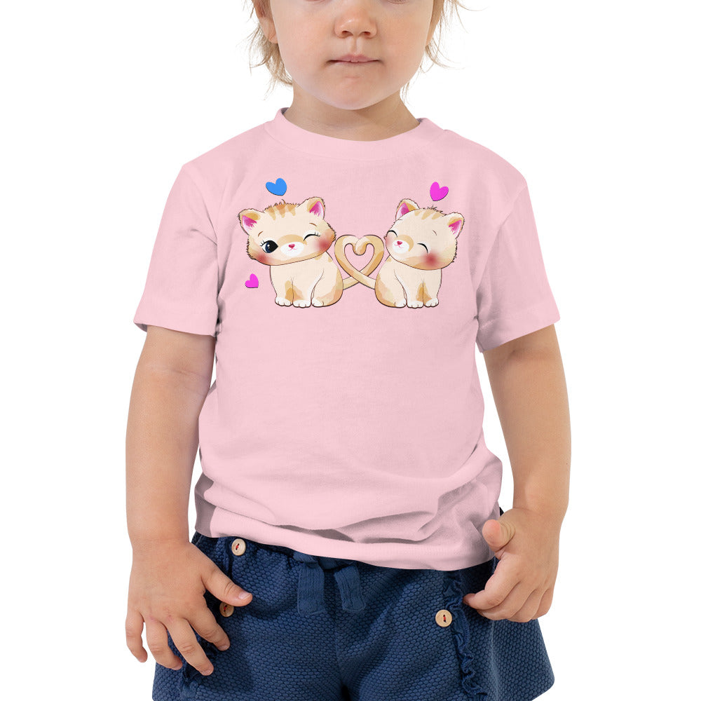 Cute Kitten Cats in Love, T-shirts, No. 0206