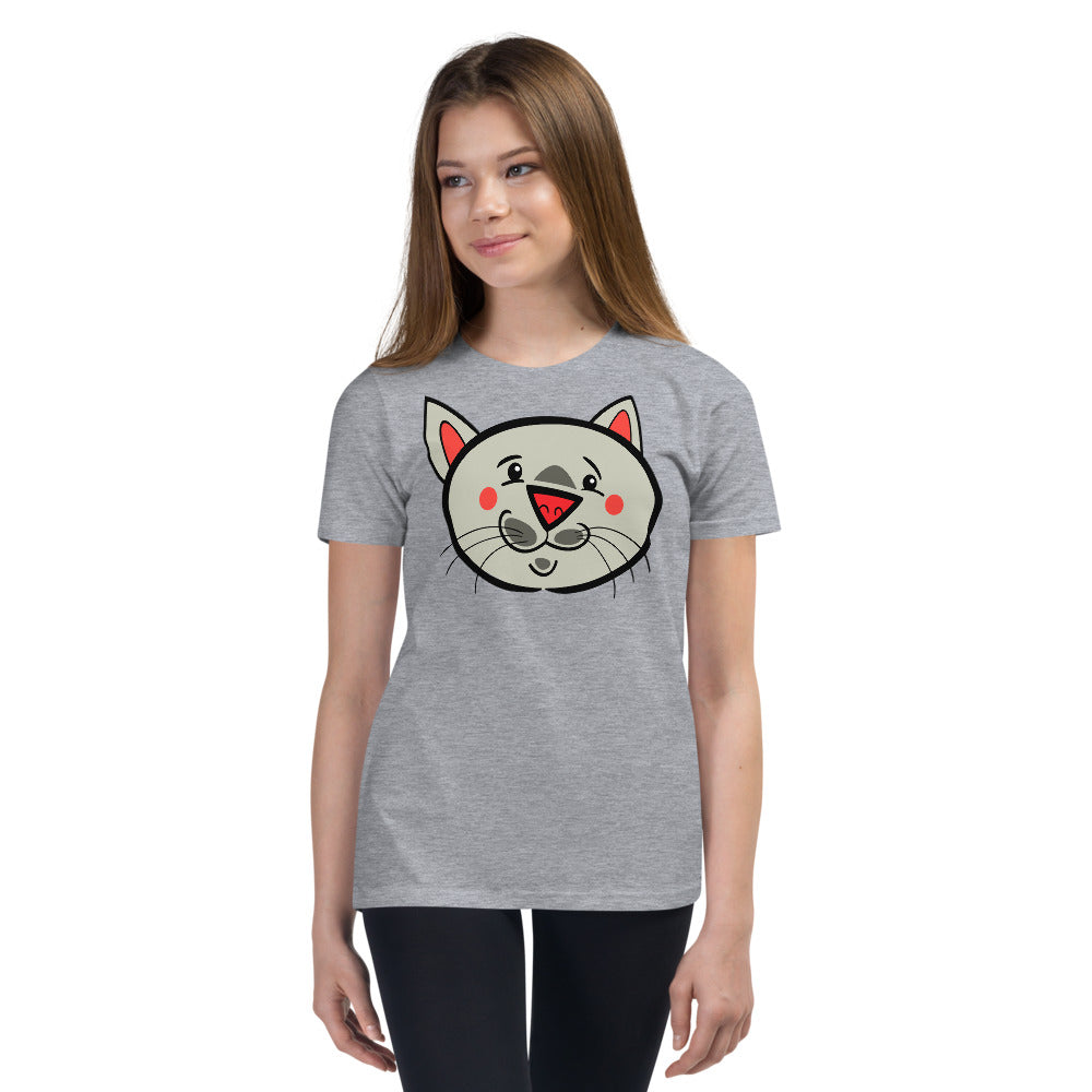 Funny Cartoon Cat Face, T-shirts, No. 0502