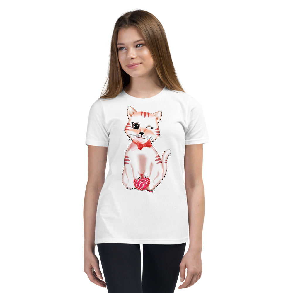 Funny Cat with Yarn Ball, T-shirts, No. 0503