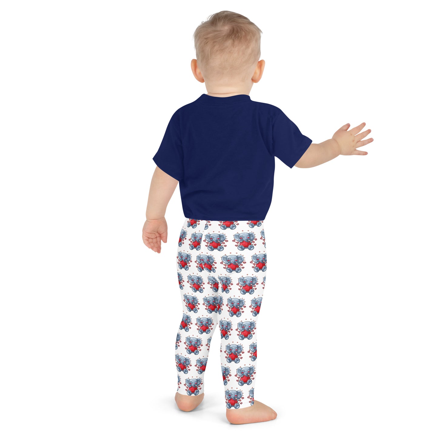 Funny Elephant with Heart Leggings, No. 0415