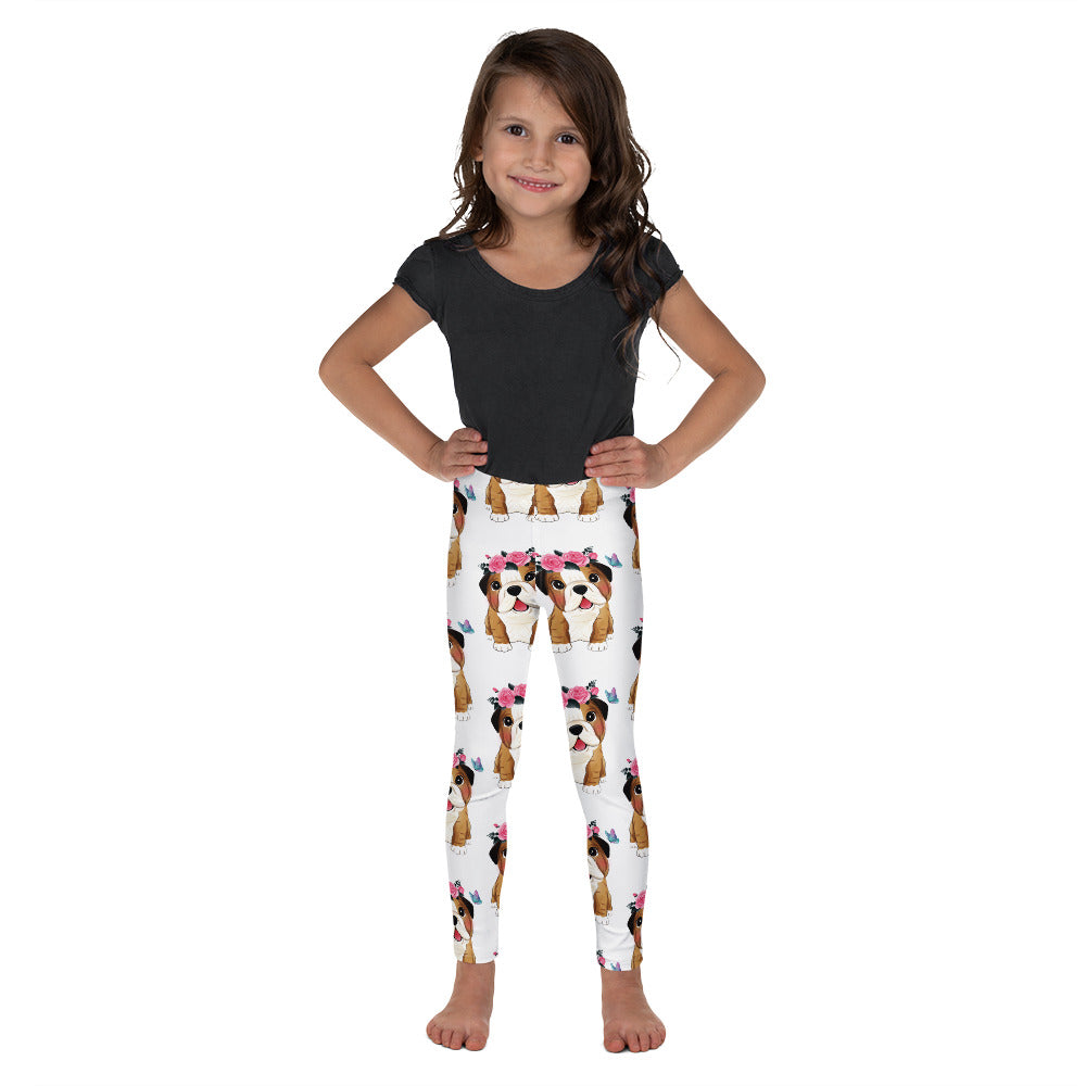 Cute Little Bulldog Dog Leggings, No. 0352