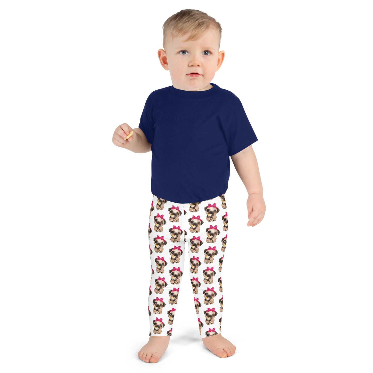 Cute Little Pug Dog Mother and Baby Leggings, No. 0363
