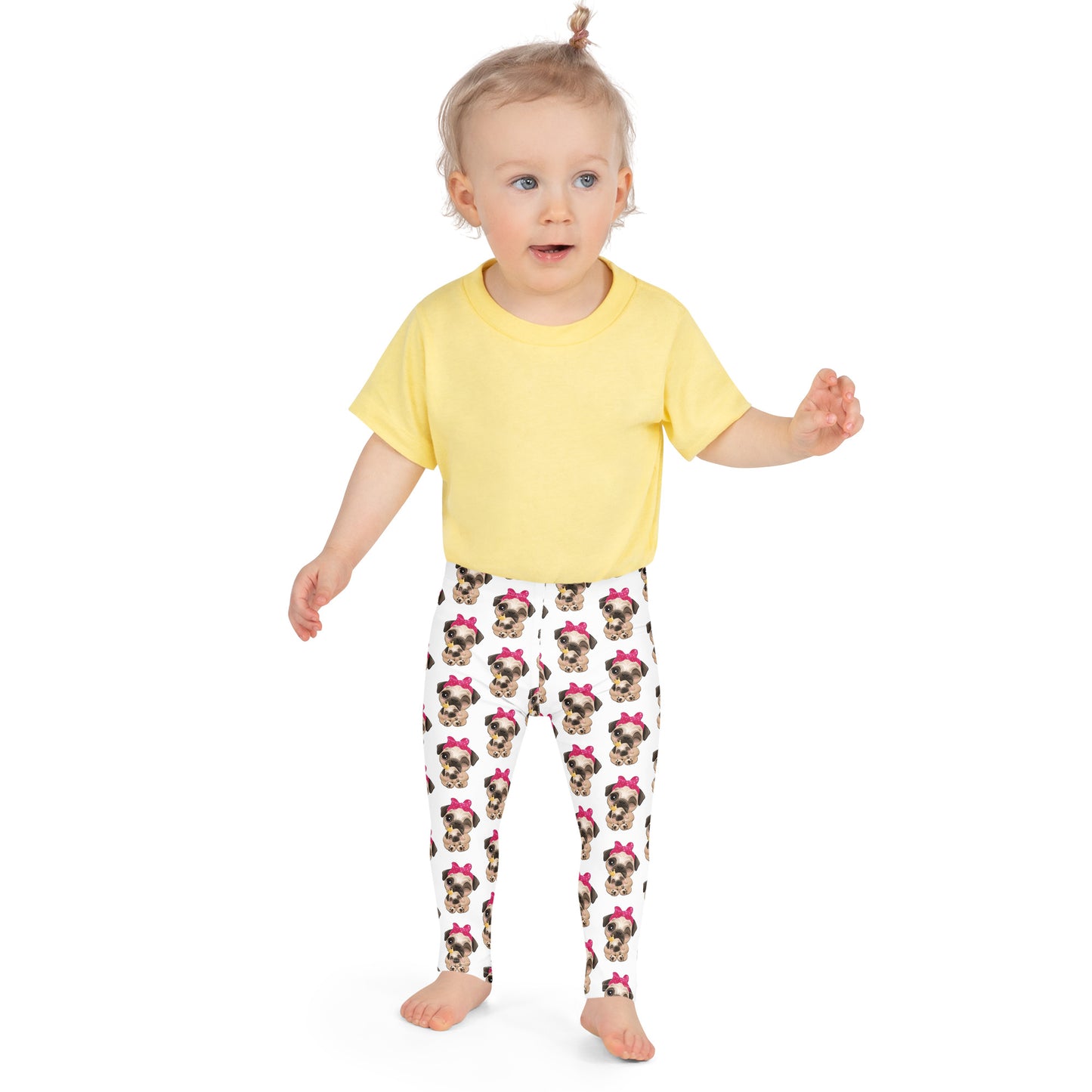 Cute Little Pug Dog Mother and Baby Leggings, No. 0363