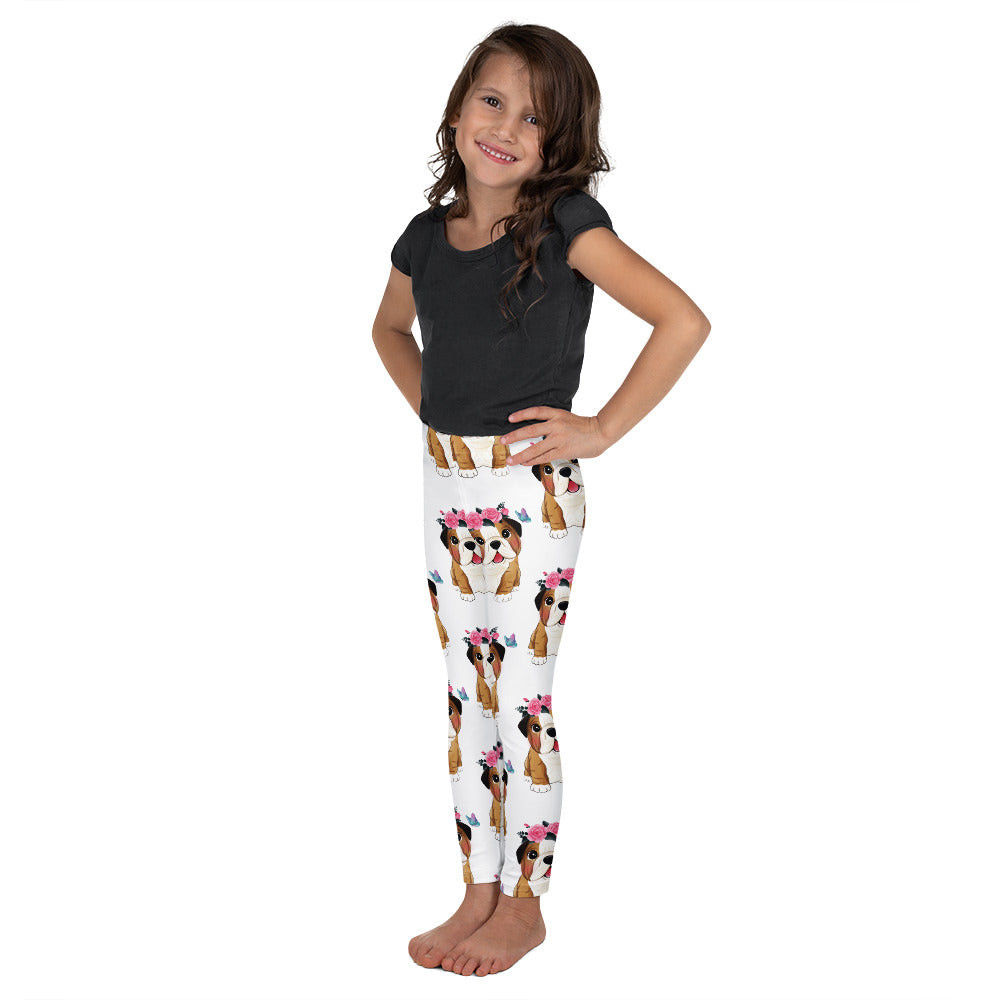 Cute Little Bulldog Dog Leggings, No. 0352