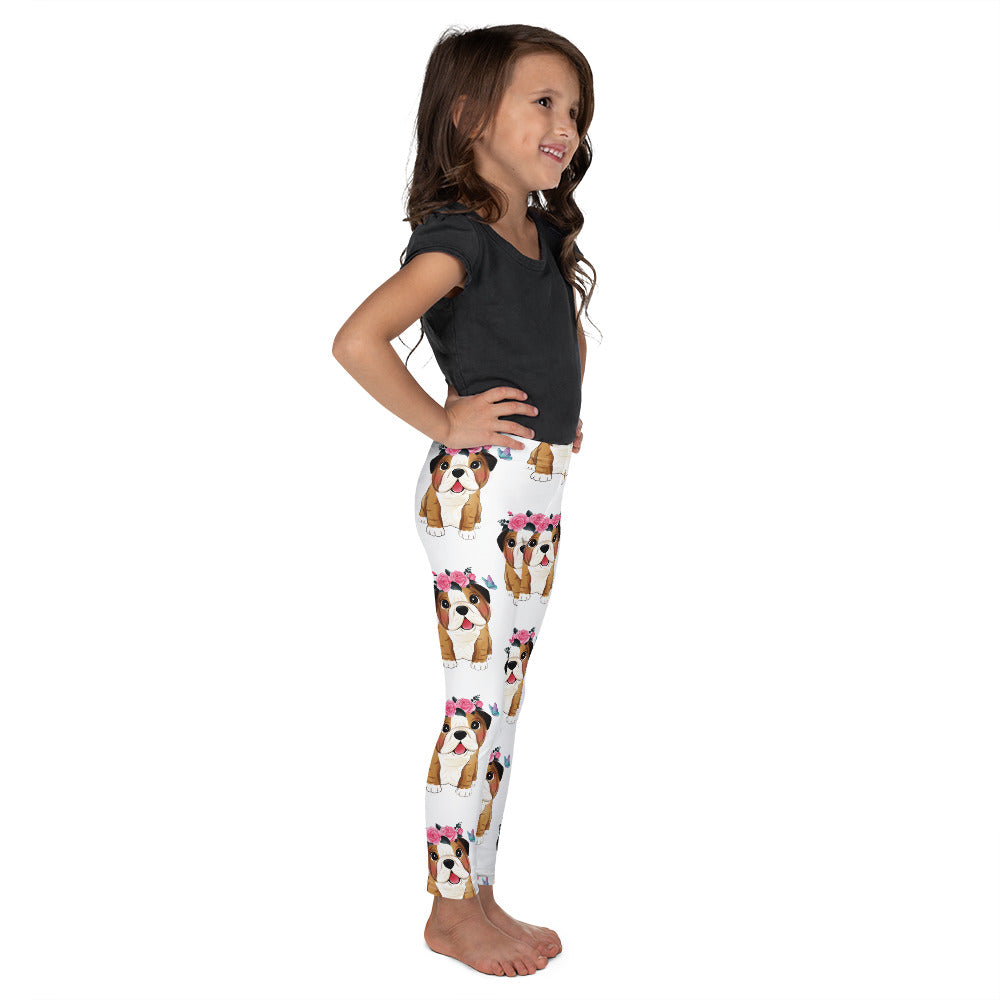 Cute Little Bulldog Dog Leggings, No. 0352