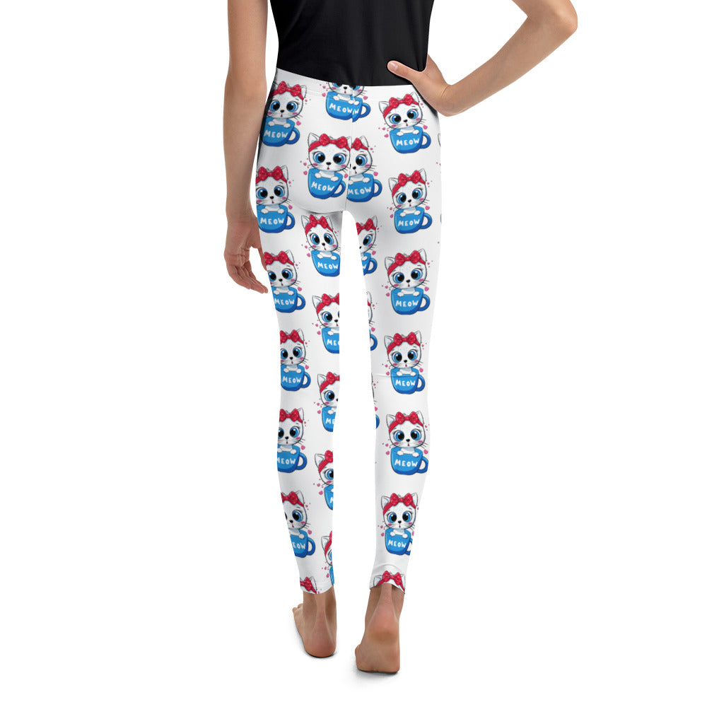 Cute Baby Cat Sitting in Cup Leggings, No. 0269