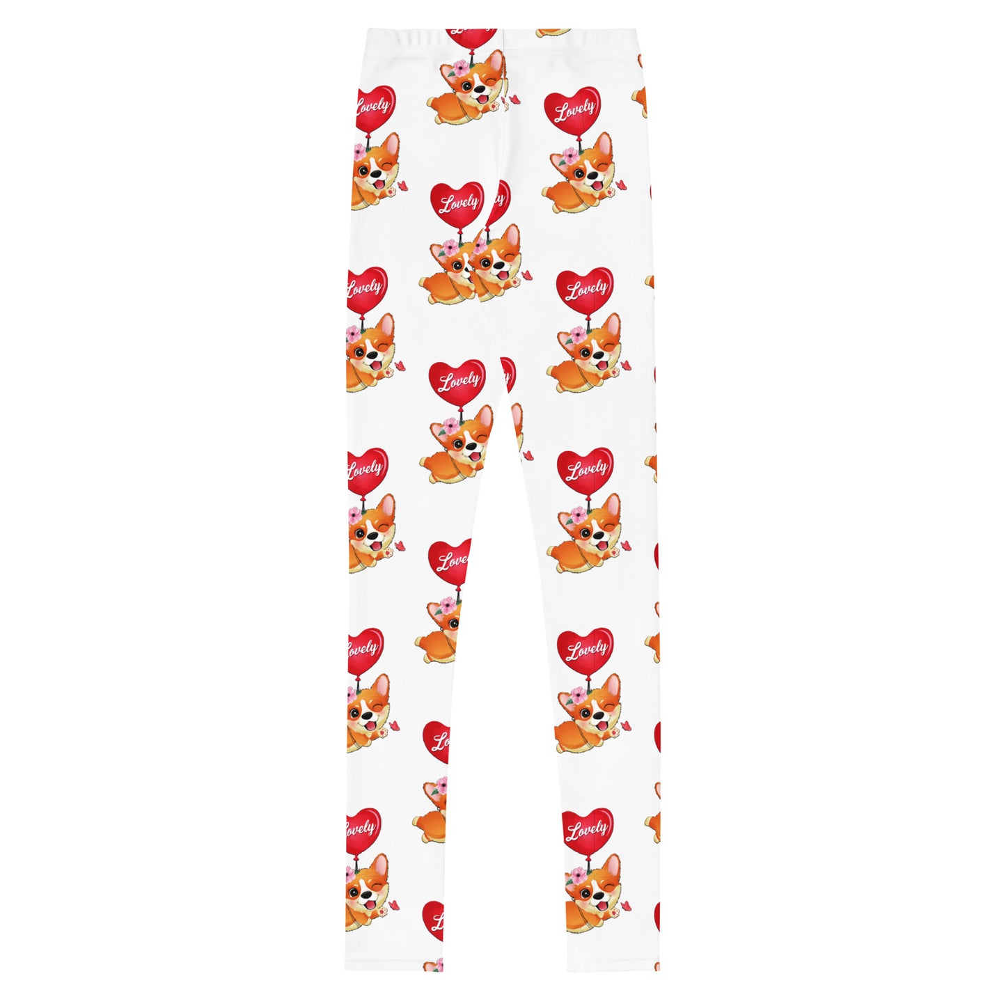 Corgi Dog Flying with Balloon Leggings, No. 0054