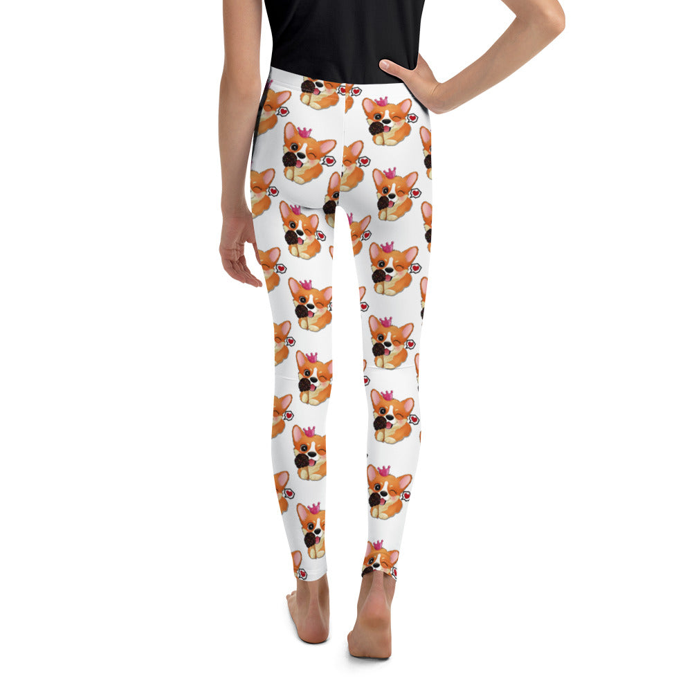 Funny Puppy Dog Eating Ice Cream Leggings, No. 0441