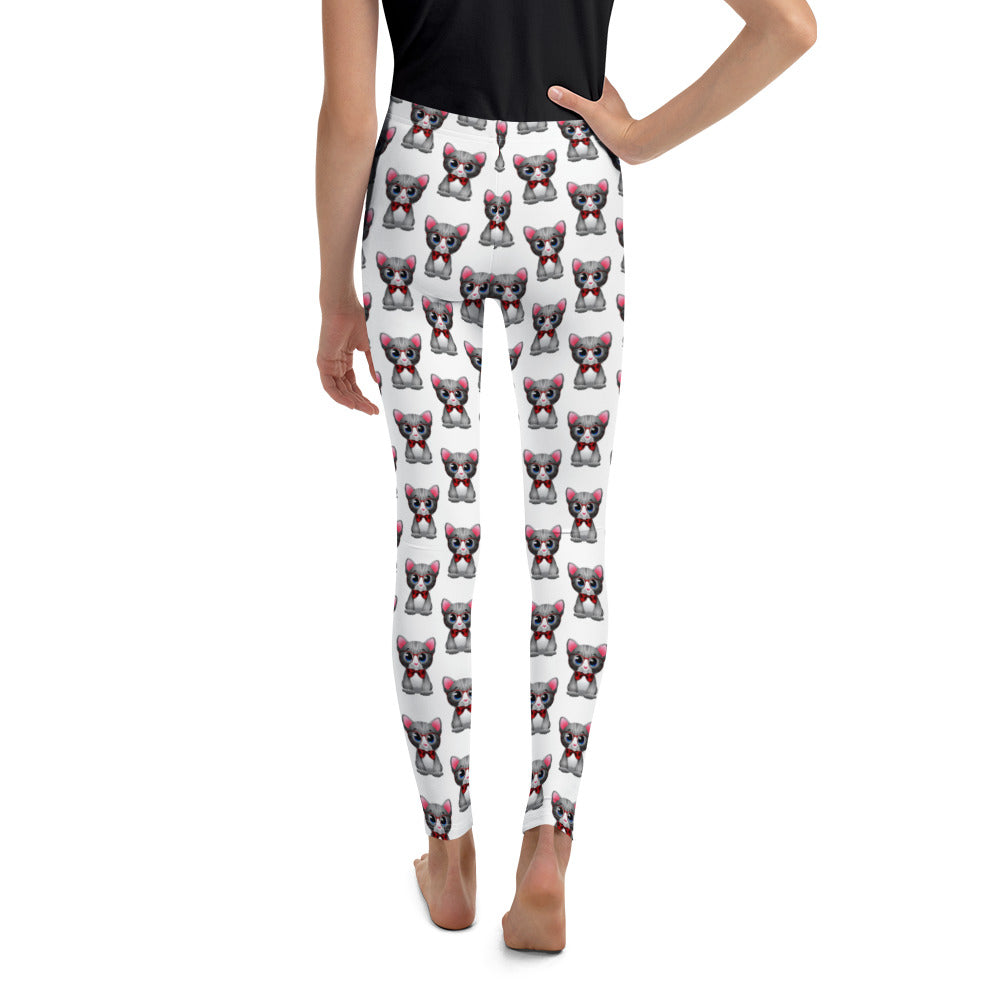 Cute Cat with Red Glasses Leggings, No. 0167