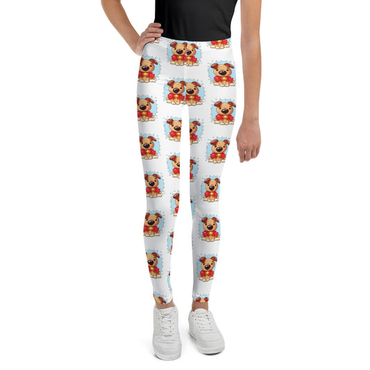 Cute Puppy Dog with Medal Leggings, No. 0373