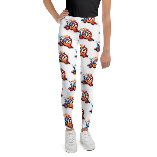 Funny Dog with Car Leggings, No. 0414