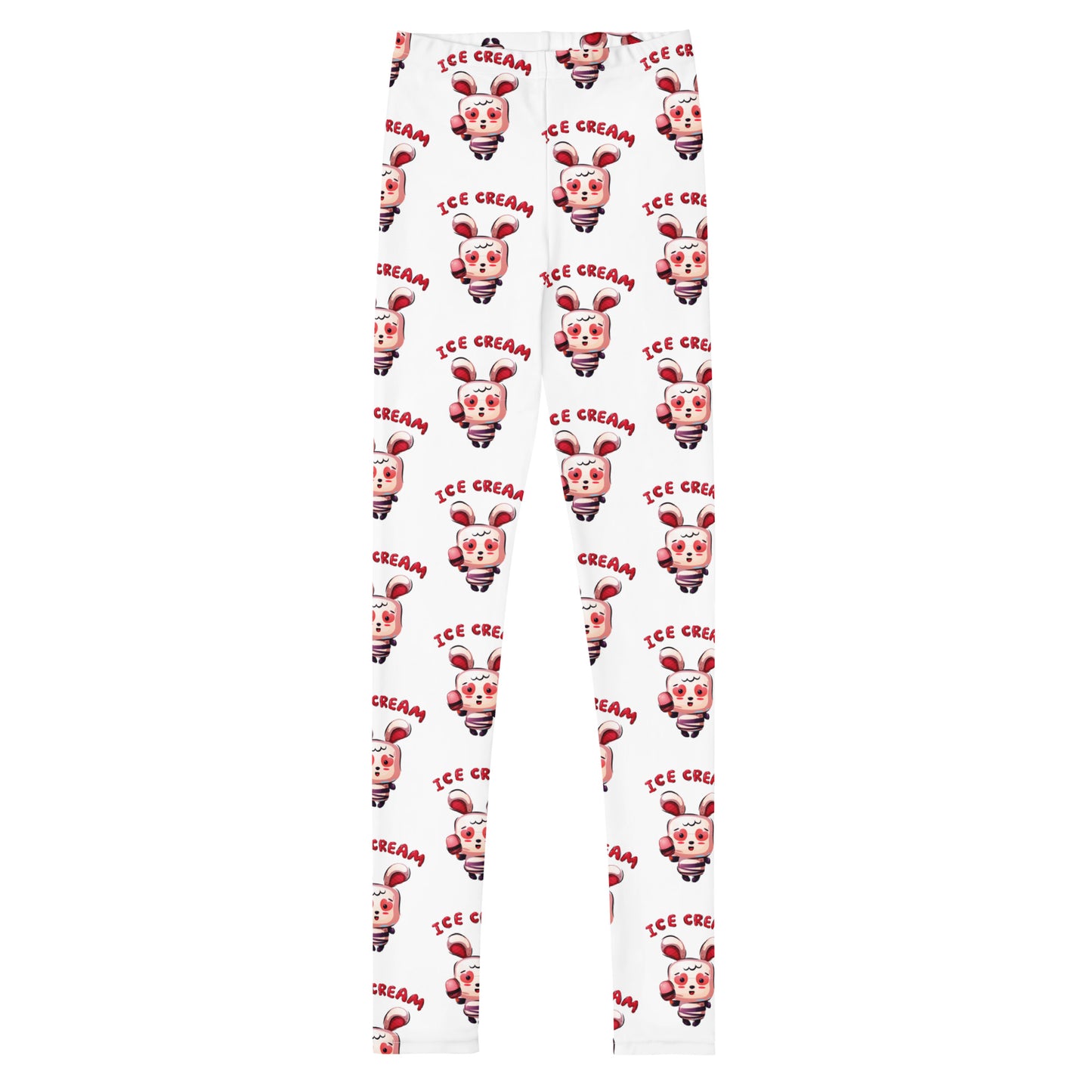 Cute Rabbit Eating Ice Cream Leggings, No. 0385