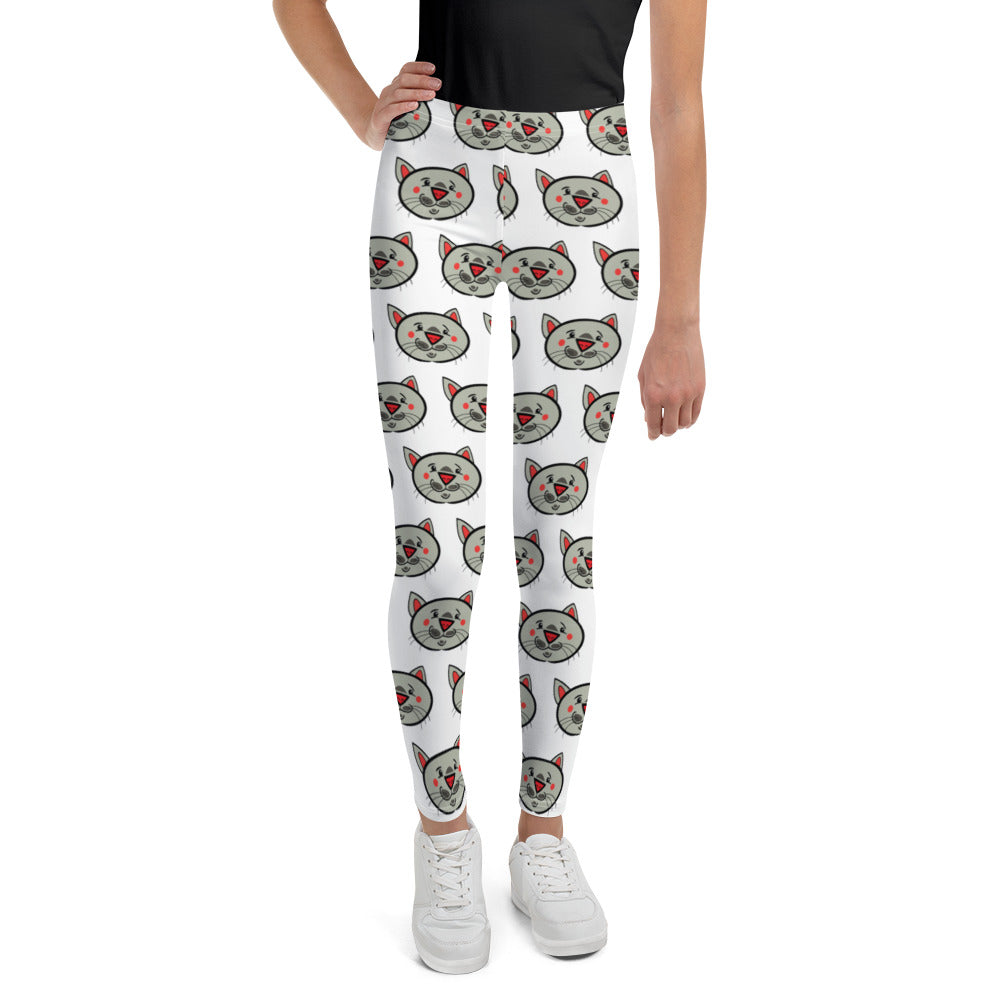 Funny Cartoon Cat Face Leggings, No. 0502