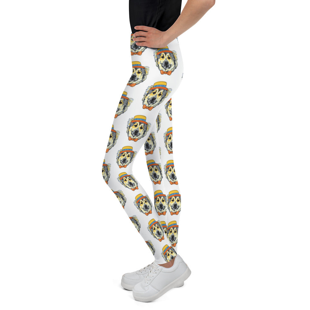 Dog with Yellow Hut Leggings, No. 0238