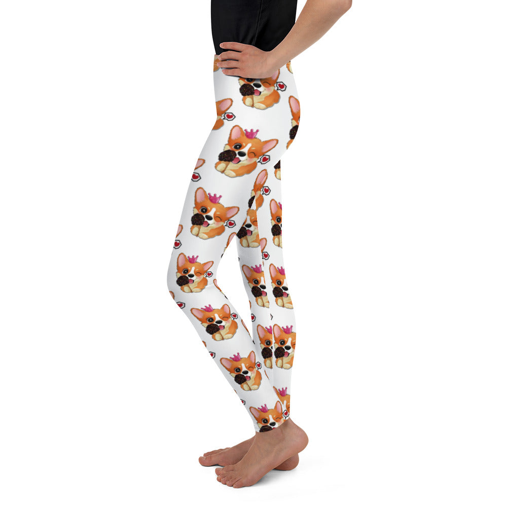 Funny Puppy Dog Eating Ice Cream Leggings, No. 0441